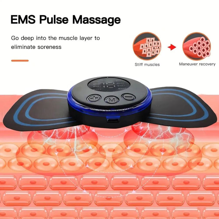 8 Mode Rechargeable Neck Massager with Remote Control Ems