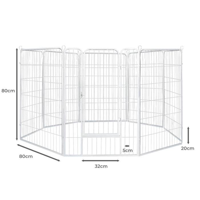 8 Panel 32’’ Pet Dog Playpen Puppy Exercise Cage Enclosure