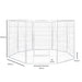8 Panel 40’’ Pet Dog Playpen Puppy Exercise Cage Enclosure