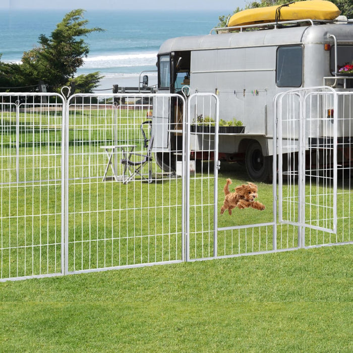 8 Panel 40’’ Pet Dog Playpen Puppy Exercise Cage Enclosure