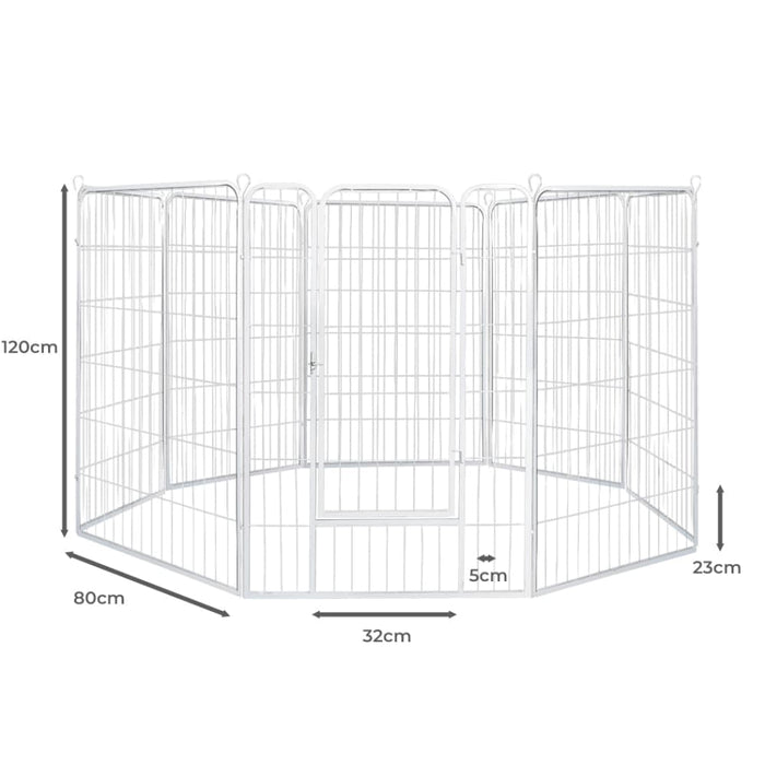8 Panel 48’’ Pet Dog Playpen Puppy Exercise Cage Enclosure