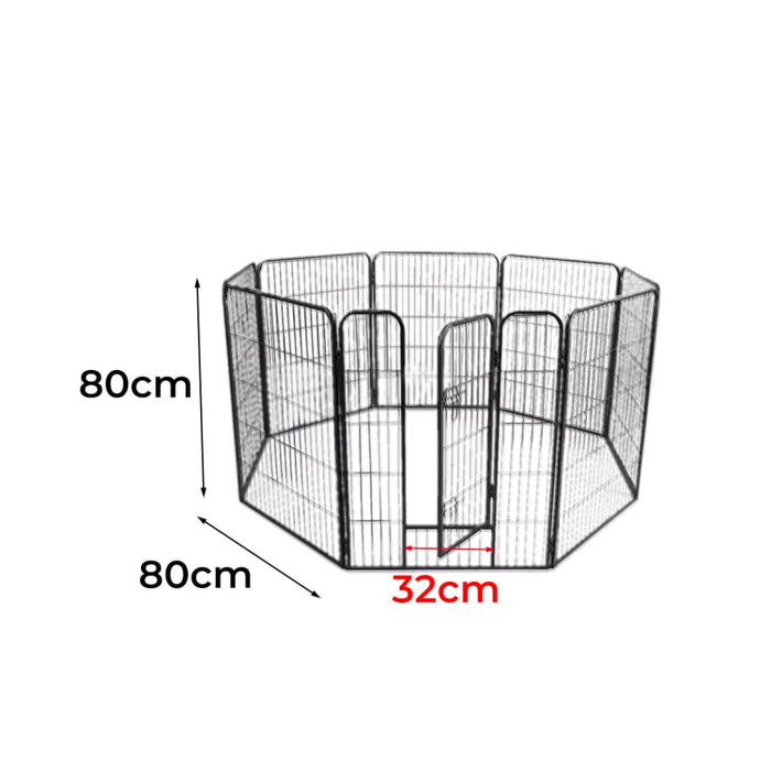 8 Panel Pet Dog Playpen Puppy Exercise Cage Enclosure Fence