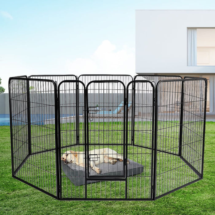 8 Panel Pet Dog Playpen Puppy Exercise Cage Enclosure Fence