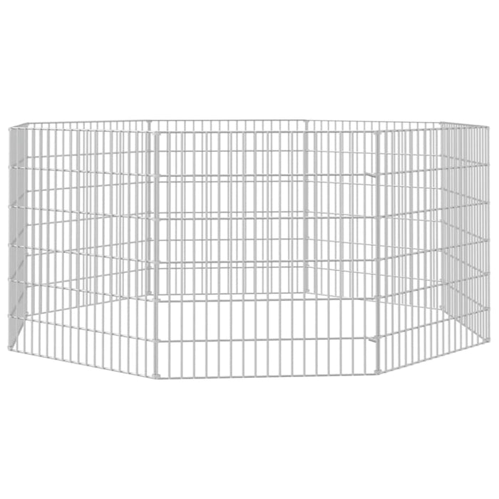 8 - panel Rabbit Cage 54x60 Cm Galvanised Iron Oiopia