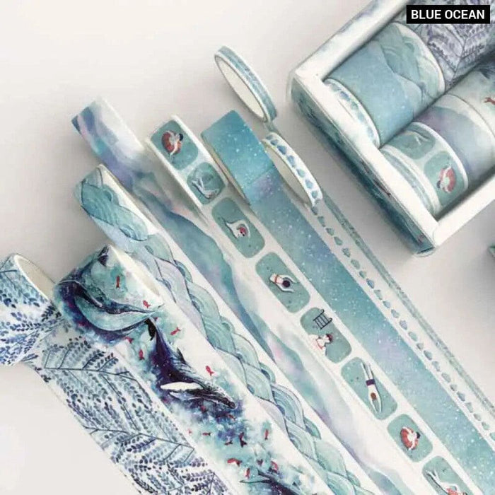 8 Piece Green Plant Washi Tape Set for Diy Scrapbooking