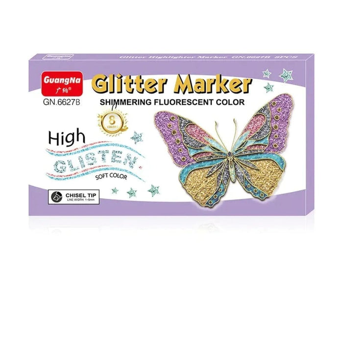 8 Piece Metallic Pastel Highlighter Set