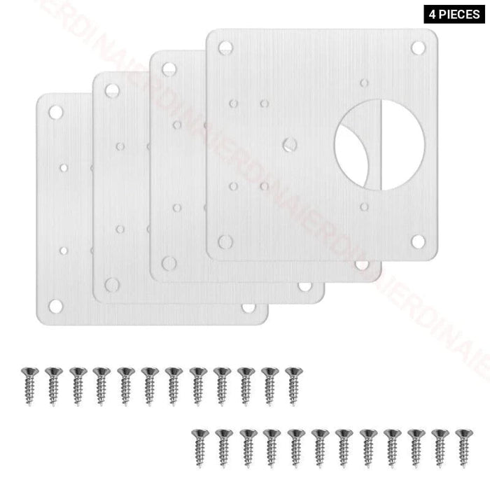 8 Piece Stainless Steel Foldable Cabinet Door Hinge Repair