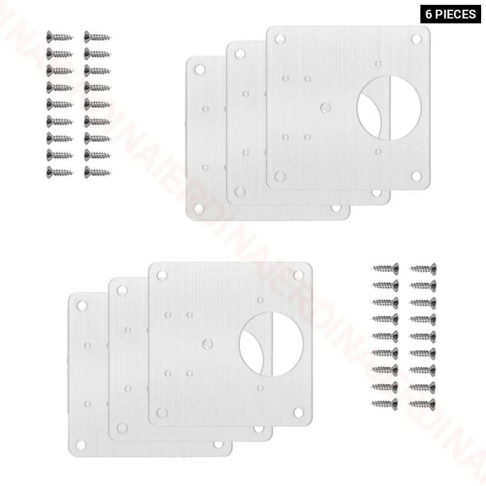 8 Piece Stainless Steel Foldable Cabinet Door Hinge Repair