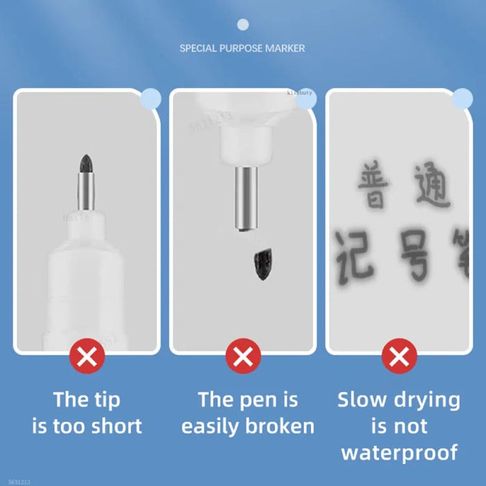8 Pieces Perforating Nib Markers for Metal Wood