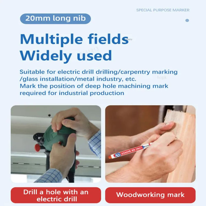 8 Pieces Perforating Nib Markers for Metal Wood