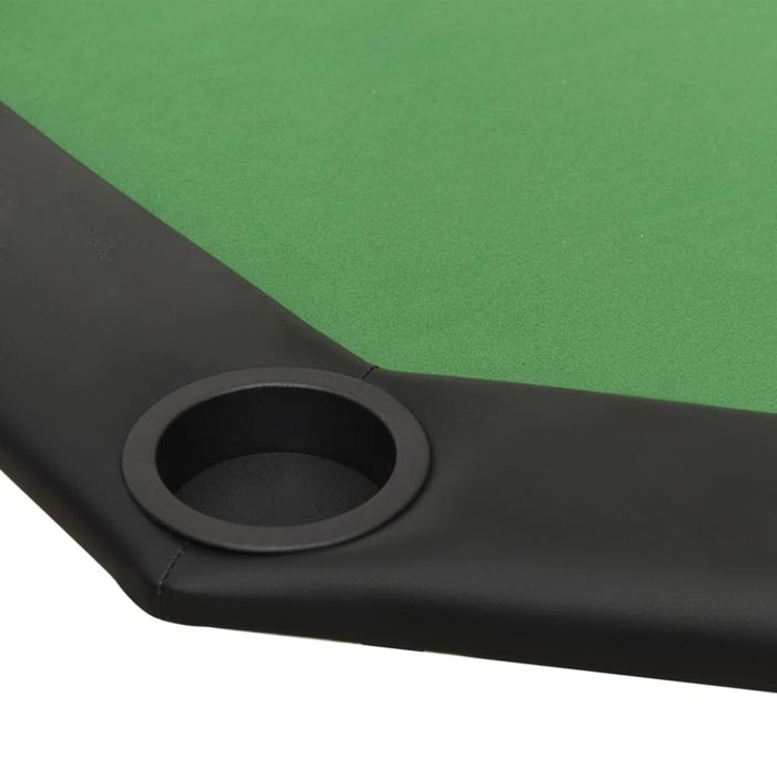 8-player Folding Poker Table Green 108x108x75 Cm Nbaba