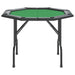8-player Folding Poker Table Green 108x108x75 Cm Nbaba