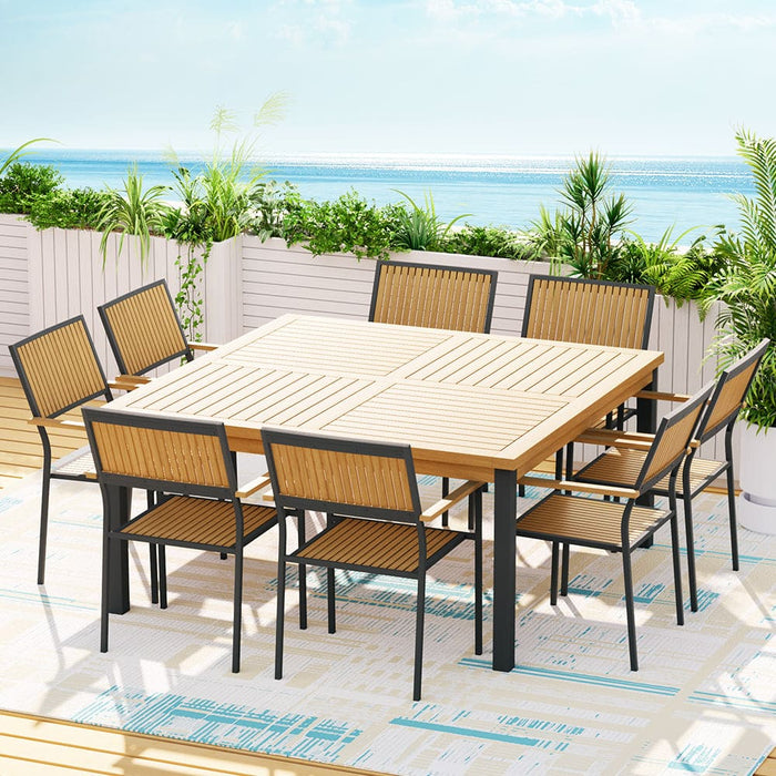 8 - seater Outdoor Furniture Dining Chairs Table Patio