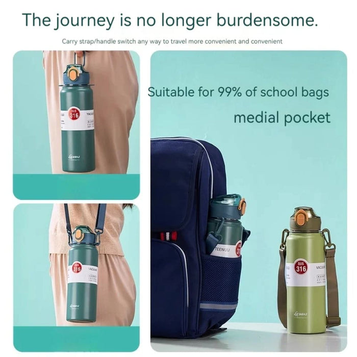 800ml Stainless Steel Thermos Bottle with Lid