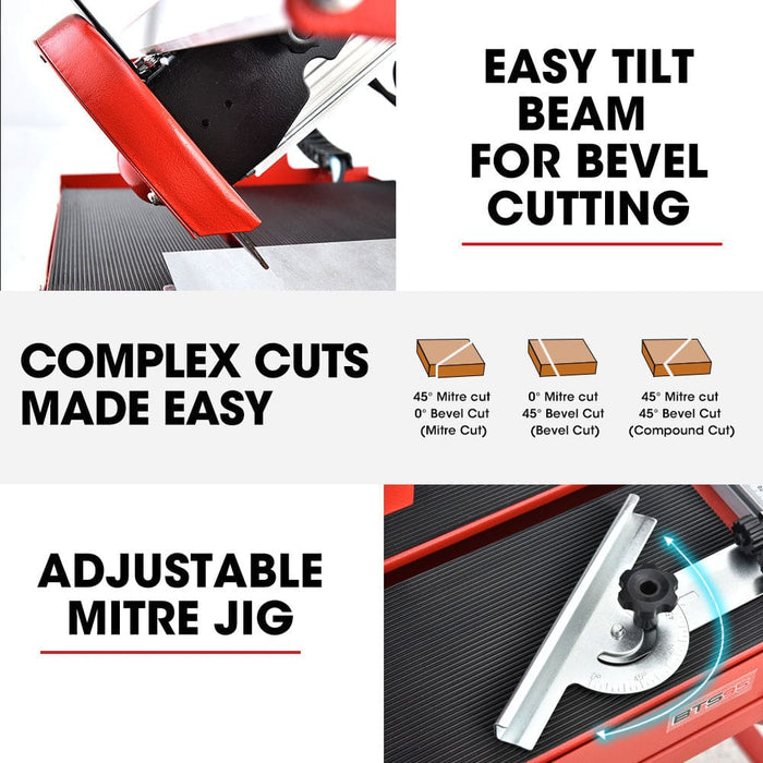 800w Electric Tile Saw Cutter With 200mm (8’) Blade 620mm