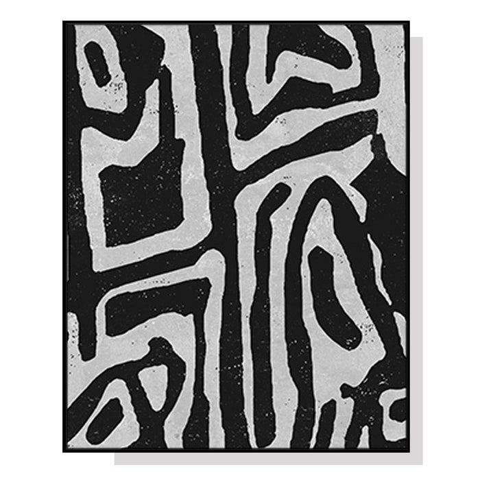 80cmx120cm Abstract Black Artwork Frame Canvas Wall Art