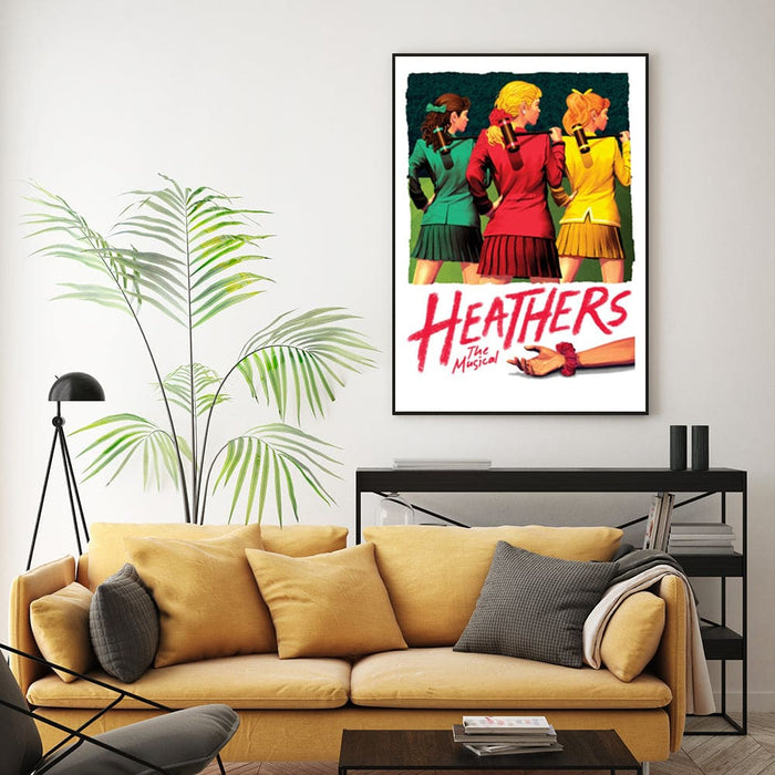 80cmx120cm Heathers the Musical Black Frame Canvas Wall Art