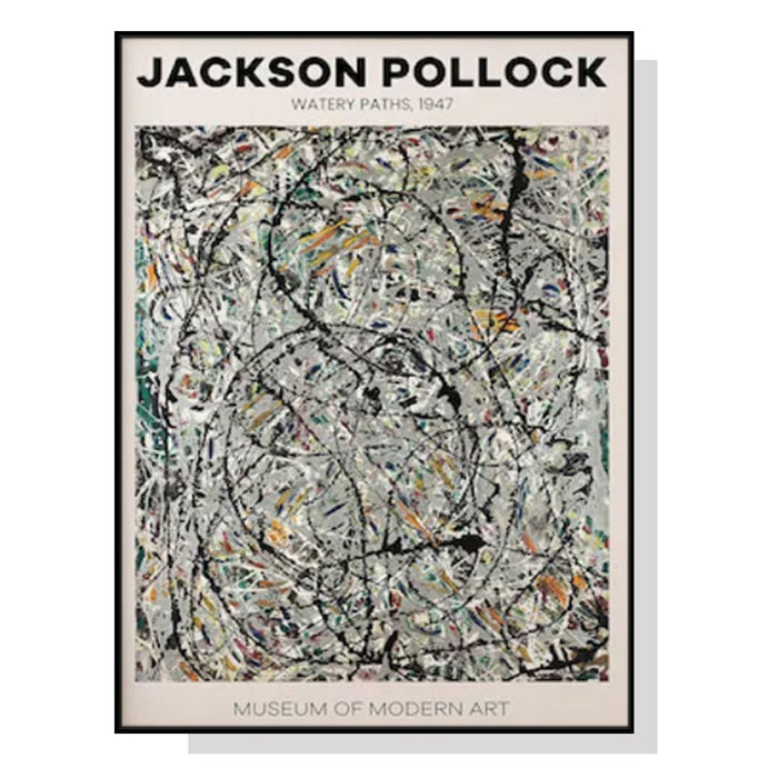 80cmx120cm Jackson Pollock Exhibition Iii Black Frame