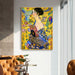 80cmx120cm Lady with a Fan by Klimt Gold Frame Canvas Wall