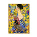 80cmx120cm Lady with a Fan by Klimt Gold Frame Canvas Wall