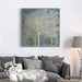 80cmx80cm Forest in the Twilight Trees Gold Frame Canvas