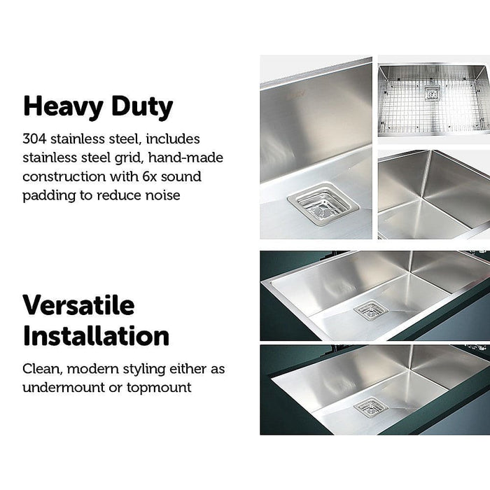 810x505mm Handmade 1.5mm Stainless Steel Undermount