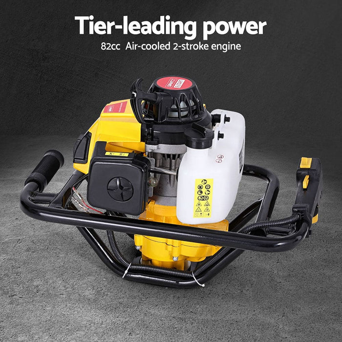 82cc Post Hole Digger 200mm Petrol Drill Auger Extension