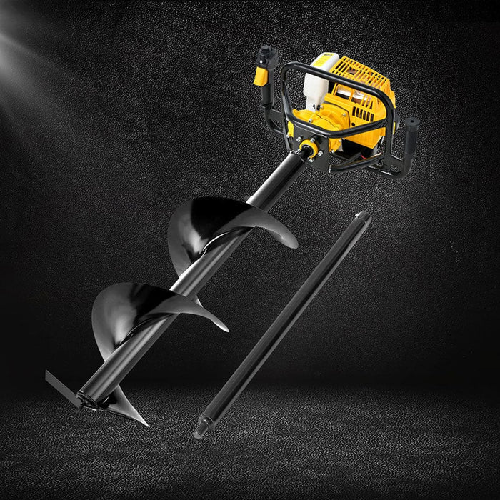 82cc Post Hole Digger 300mm Petrol Drill Auger Extension
