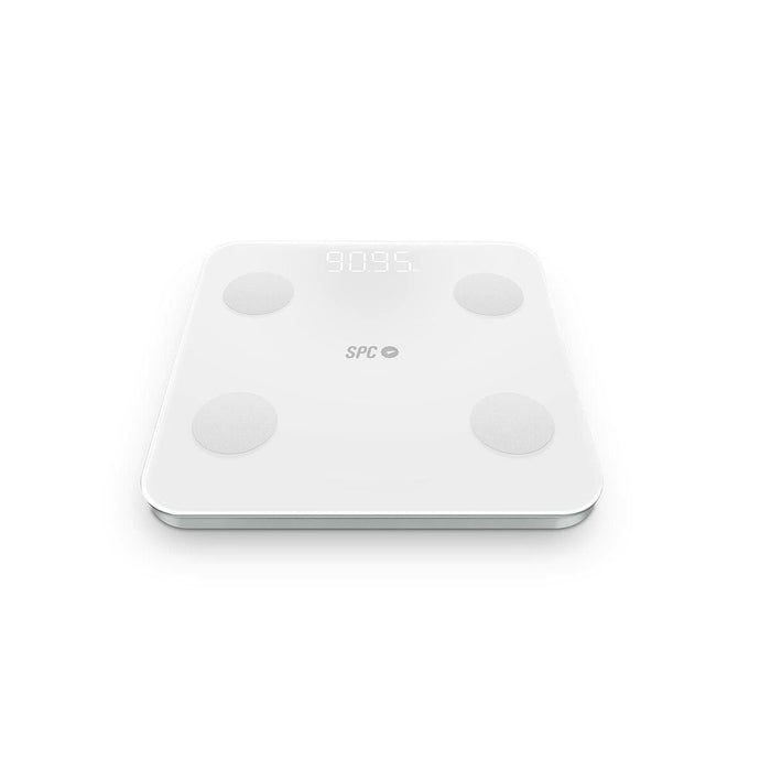 Digital Bathroom Scales By Spc Internet Atenea Fit 3 White Tempered Glass 180 Kg 50 x 50 x 28 cm