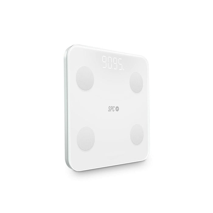 Digital Bathroom Scales By Spc Internet Atenea Fit 3 White Tempered Glass 180 Kg 50 x 50 x 28 cm