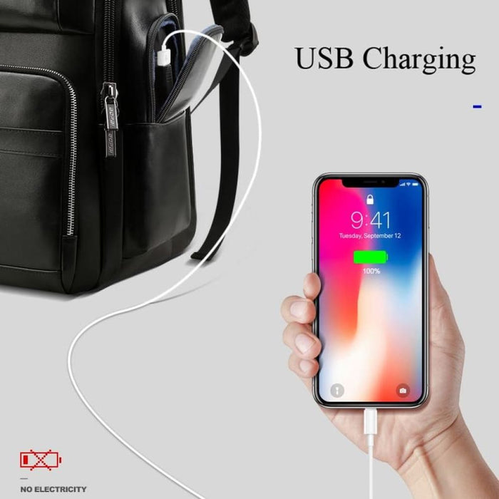 851 01981a Bopai Top Grain Leather Business Travel Anti