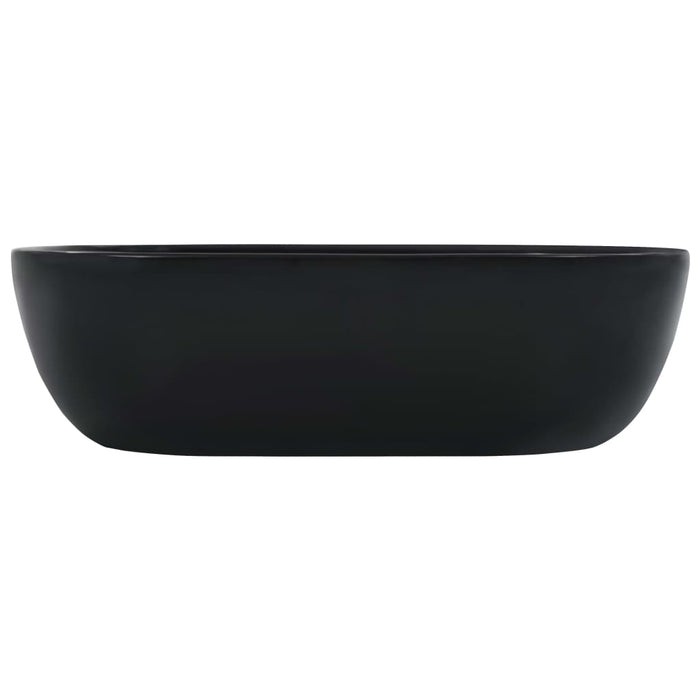 Wash Basin 45.5X32X13 Cm Ceramic Black Oatkol