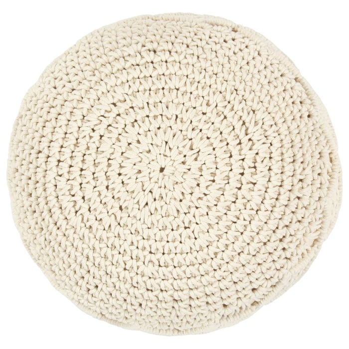 Macrame Handmade Pouffe 45X30 Cm Cotton Xanbkb