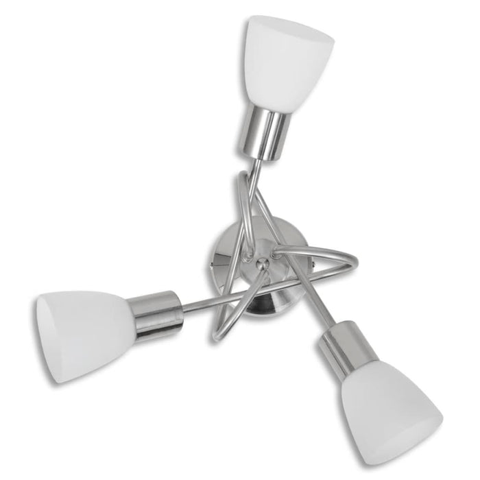 Ceiling Lamp With Glass Shades For 3 E14 Bulbs Xabknt