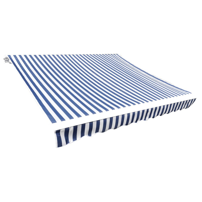 Awning Top Sunshade Canvas Blue & White 3 X 2.5M Oaobob
