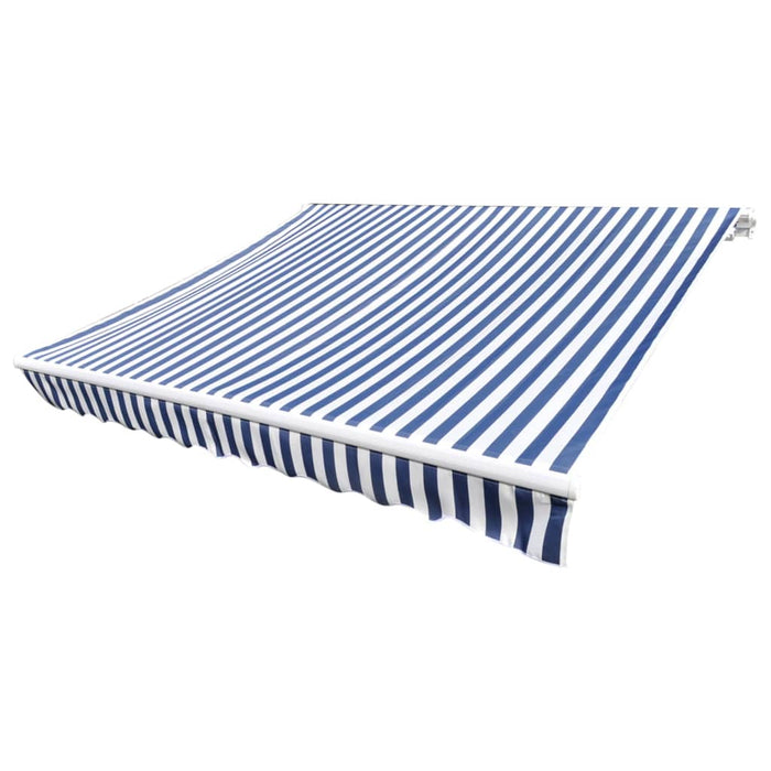 Awning Top Sunshade Canvas Blue & White 3 X 2.5M Oaobob
