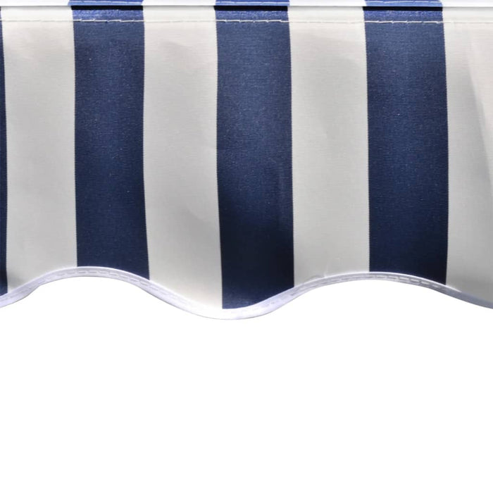 Awning Top Sunshade Canvas Blue & White 3 X 2.5M Oaobob