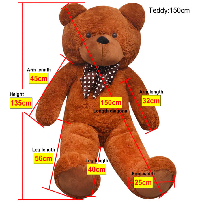 Xxl Soft Plush Teddy Bear Toy Brown 135 Cm Nbbkn
