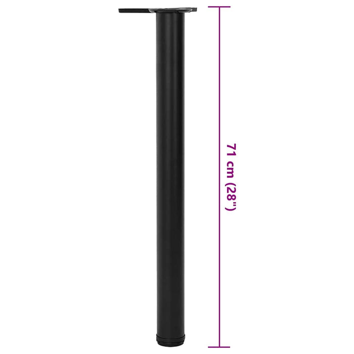 4 Height Adjustable Table Legs Black 710 Mm Xaxotk