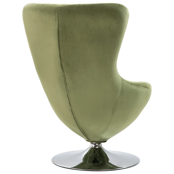 Swivel Egg Chair With Cushion Light Green Velvet Xanpnp