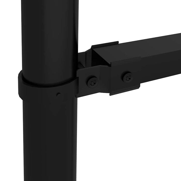 Garden Fence With Spear Top Steel 181X150 Cm Black Oaakat