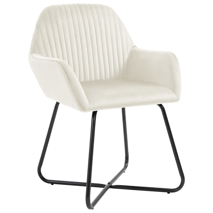 Dining Chairs 2 Pcs Cream Velvet Xaknbl
