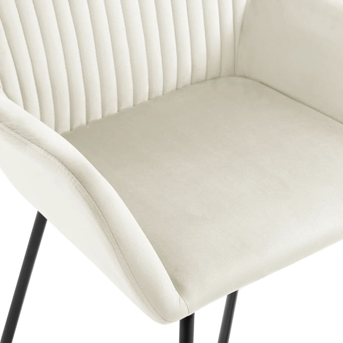 Dining Chairs 2 Pcs Cream Velvet Xaknbl