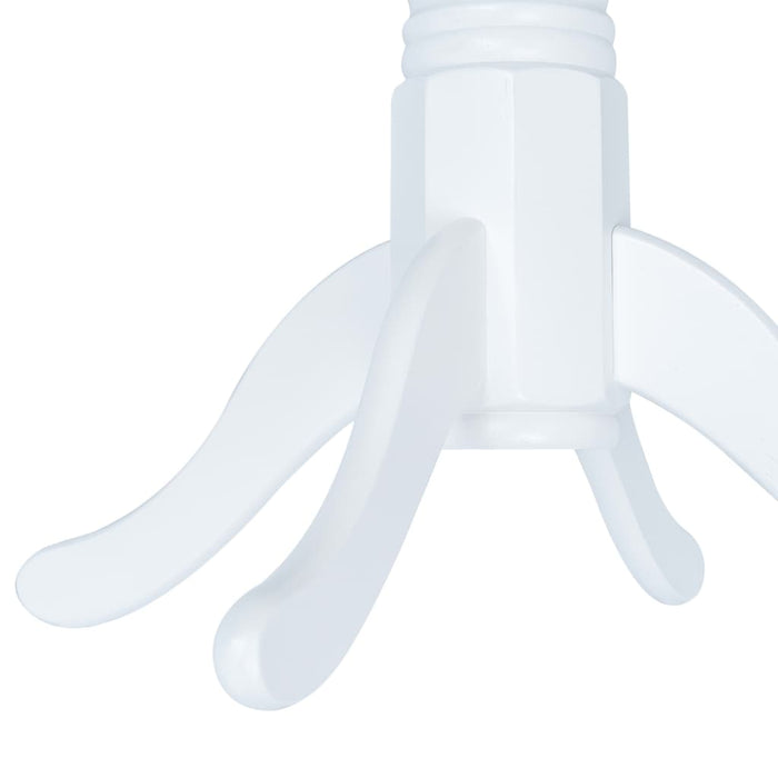 5 Piece Dining Set Solid Rubber Wood White Xilnlk