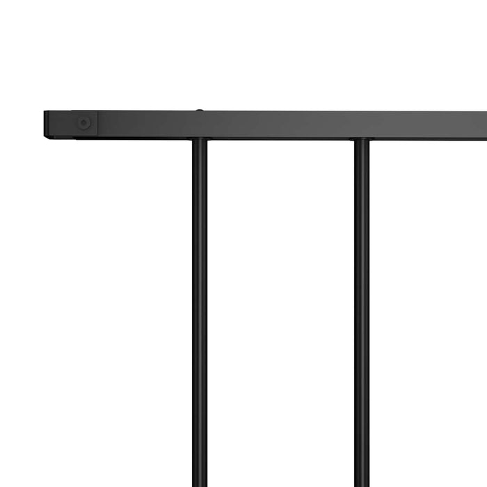 Fence Panel Powder-Coated Steel 1.7X1 M Black Oapxok