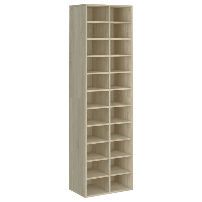 Shoe Cabinet Sonoma Oak 54X34X183 Cm Engineered Wood Nbbtix