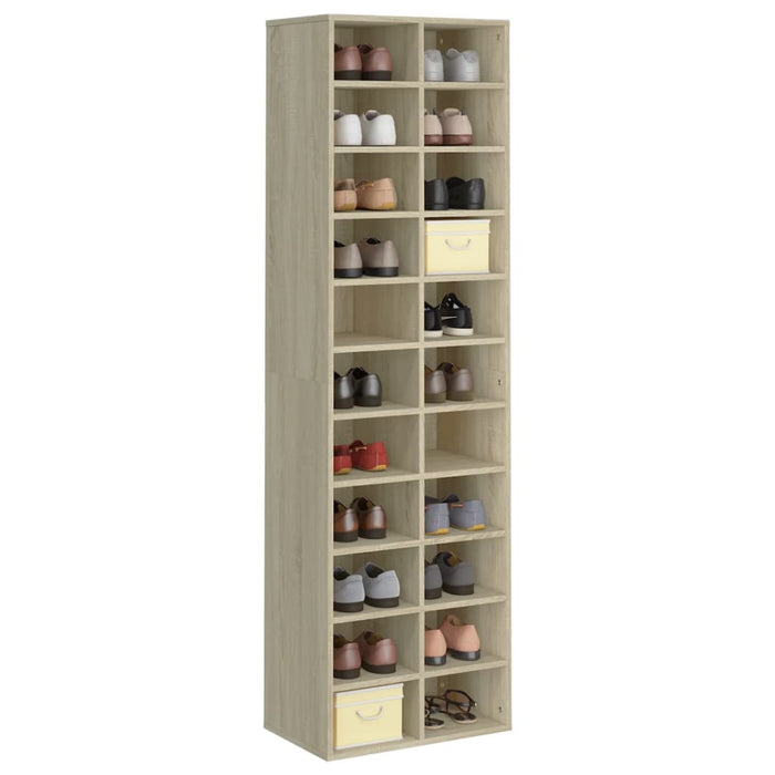 Shoe Cabinet Sonoma Oak 54X34X183 Cm Engineered Wood Nbbtix