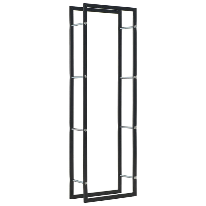 Firewood Rack Black 50X20X150 Cm Steel Xnalkk