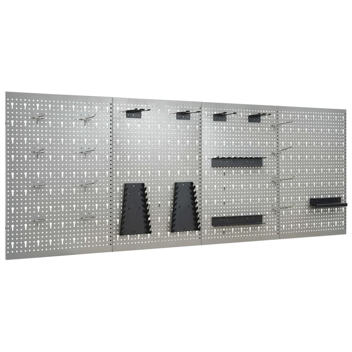 Wall-Mounted Peg Boards 4 Pcs 40X58 Cm Steel Oaptpx