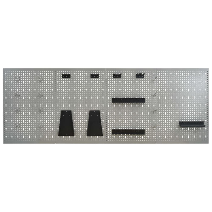 Wall-Mounted Peg Boards 4 Pcs 40X58 Cm Steel Oaptpx